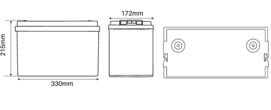 Idealakku IB-24-100H LiFePO4 Batterie 25.6 V 100 Ah mit Bluetooth & Smart BMS mit Heizung