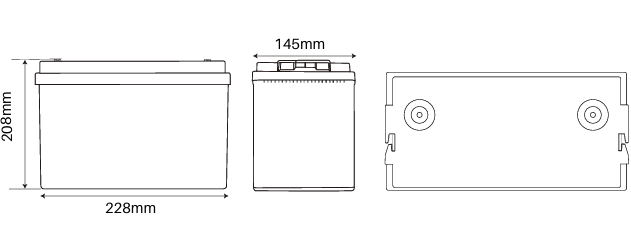 Idealakku IB-12-50 LiFePO4 Batterie 12.8 V 50 Ah mit Bluetooth & Smart BMS