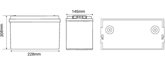 Idealakku IB-12-50 LiFePO4 Batterie 12.8 V 50 Ah mit Bluetooth & Smart BMS