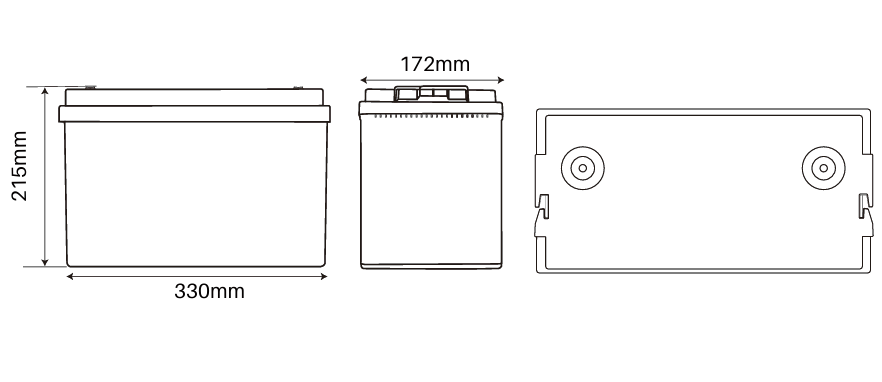 Idealakku IB-12-200H LiFePO4 Batterie 12.8 V 200 Ah mit Bluetooth & Smart BMS mit Heizung