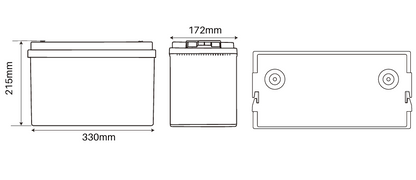 Idealakku IB-12-200H LiFePO4 Batterie 12.8 V 200 Ah mit Bluetooth & Smart BMS mit Heizung