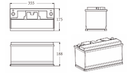 Idealakku IB-12-150H LiFePO4 Batterie 12.8 V 150 Ah mit Bluetooth & Smart BMS mit Heizung