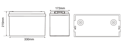 Idealakku IB-12-100 LiFePO4 Batterie 12.8 V 100 Ah mit Bluetooth & Smart BMS