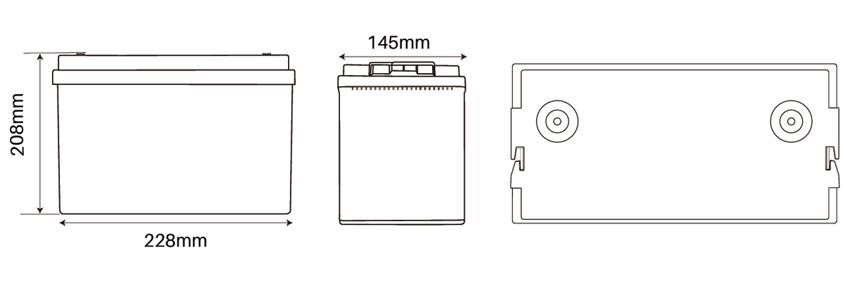 Idealakku IB-12-100-MINI LiFePO4 Batterie 12.8 V 100 Ah mit Bluetooth & Smart BMS