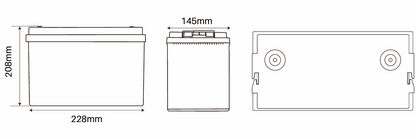 Idealakku IB-12-100-MINI LiFePO4 Batterie 12.8 V 100 Ah mit Bluetooth & Smart BMS