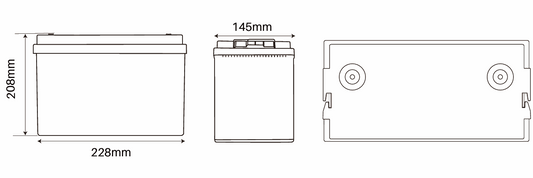Idealakku IB-12-100-MINI LiFePO4 Batterie 12.8 V 100 Ah mit Bluetooth & Smart BMS
