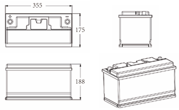 Idealakku IA-12-180H LiFePO4 Batterie 12.8 V 180 Ah mit Bluetooth & Smart BMS mit Heizung