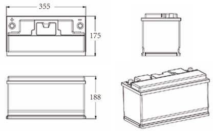 Idealakku IA-12-180H LiFePO4 Batterie 12.8 V 180 Ah mit Bluetooth & Smart BMS mit Heizung