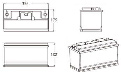 Idealakku IA-12-150H LiFePO4 Batterie 12.8 V 150 Ah mit Bluetooth & Smart BMS mit Heizung