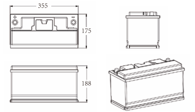 Idealakku IA-12-150 LiFePO4 Batterie 12.8 V 150 Ah mit Bluetooth & Smart BMS