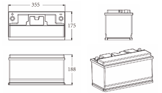 Idealakku IA-12-150 LiFePO4 Batterie 12.8 V 150 Ah mit Bluetooth & Smart BMS