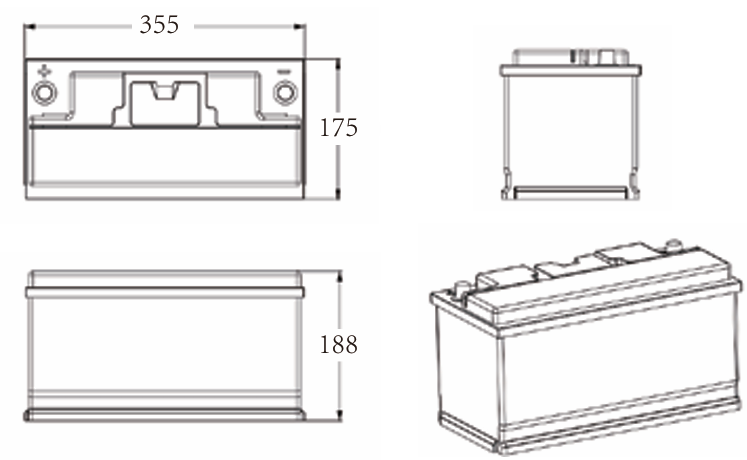 Idealakku IA-12-100H LiFePO4 Batterie 12.8 V 100 Ah mit Bluetooth & Smart BMS mit Heizung