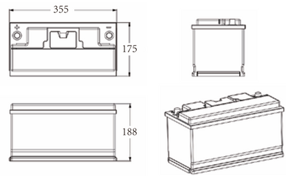 Idealakku IA-12-100H LiFePO4 Batterie 12.8 V 100 Ah mit Bluetooth & Smart BMS mit Heizung