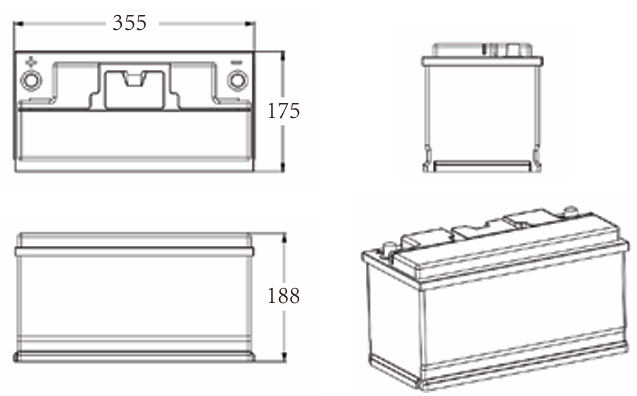 Idealakku IA-12-100 LiFePO4 Batterie 12.8 V 100 Ah mit Bluetooth & Smart BMS