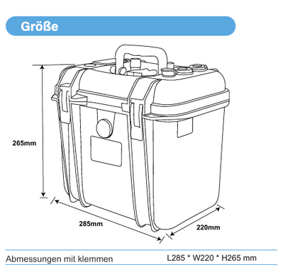 ULTIMATRON ULP-12-100 wasserdichte tragbare LiFePO4 Batterie 12,8 V 100 Ah mit Bluetooth, Smart BMS & LCD-Display