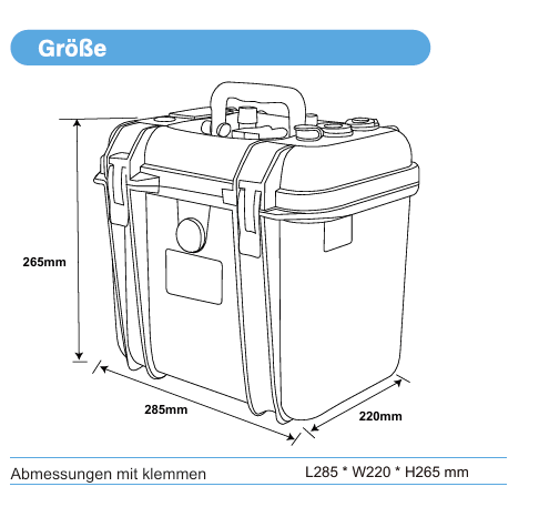 ULTIMATRON ULP-12-100 wasserdichte tragbare LiFePO4 Batterie 12,8 V 100 Ah mit Bluetooth, Smart BMS & LCD-Display