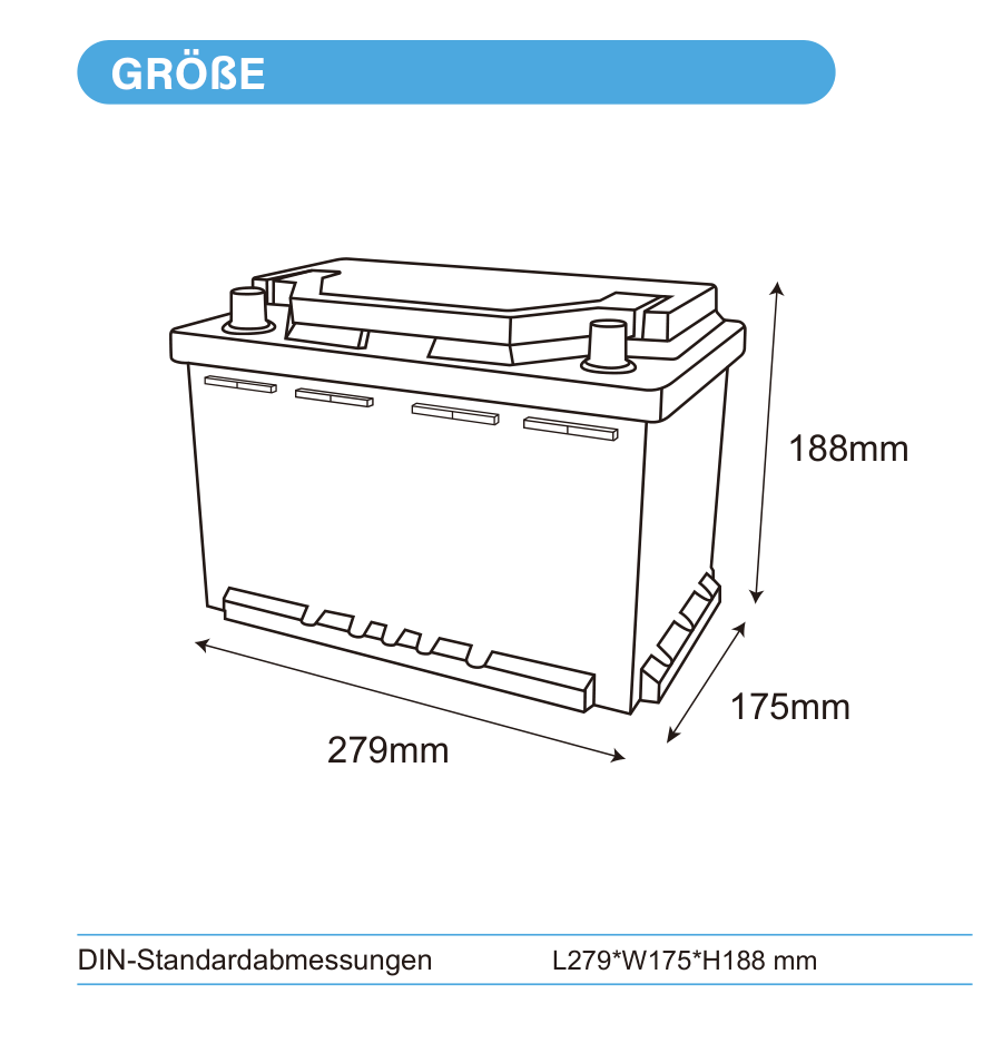 ULTIMATRON ULS-12-100-LN3 LiFePO4 Untersitz-Batterie 12,8 V 100 Ah mit Bluetooth & Smart BMS