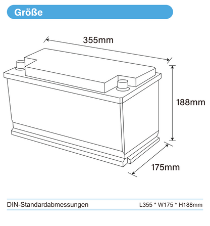 ULTIMATRON ULS-12-150 LiFePO4 Untersitz-Batterie 12,8 V 150 Ah mit Bluetooth & Smart BMS