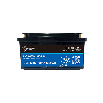ULTIMATRON ULS-12-100 LiFePO4 Untersitz-Batterie 12,8 V 100 Ah mit Bluetooth & Smart BMS