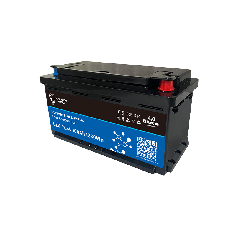 ULTIMATRON ULS-12-100 LiFePO4 Untersitz-Batterie 12,8 V 100 Ah mit Bluetooth & Smart BMS