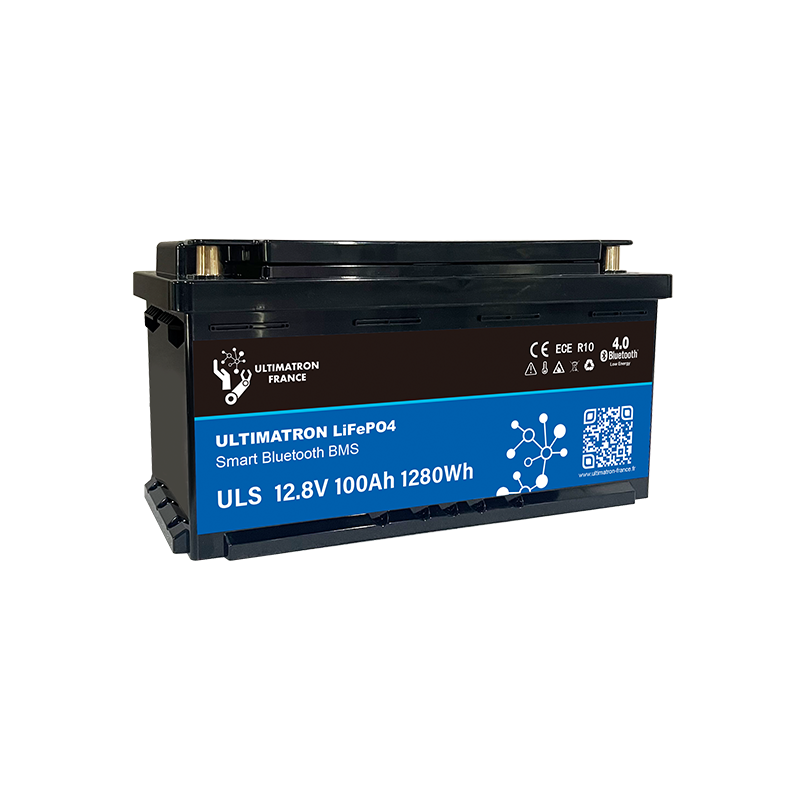 ULTIMATRON ULS-12-100 LiFePO4 Untersitz-Batterie 12,8 V 100 Ah mit Bluetooth & Smart BMS
