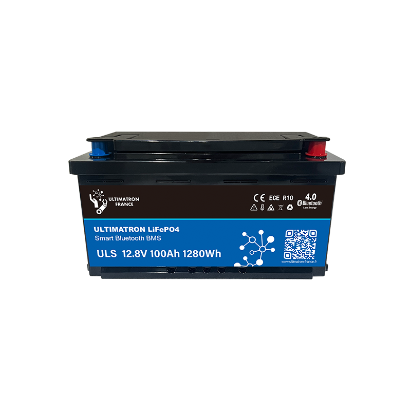 ULTIMATRON ULS-12-100 LiFePO4 Untersitz-Batterie 12,8 V 100 Ah mit Bluetooth & Smart BMS