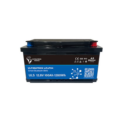 ULTIMATRON ULS-12-100 LiFePO4 Untersitz-Batterie 12,8 V 100 Ah mit Bluetooth & Smart BMS