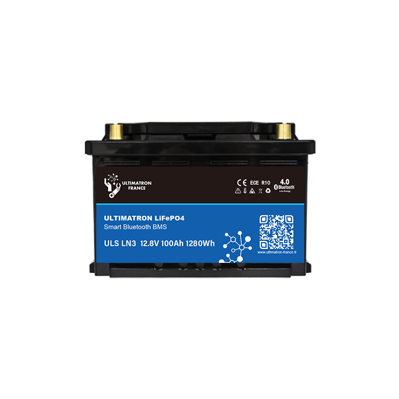 ULTIMATRON ULS-12-100-LN3 LiFePO4 Untersitz-Batterie 12,8 V 100 Ah mit Bluetooth & Smart BMS