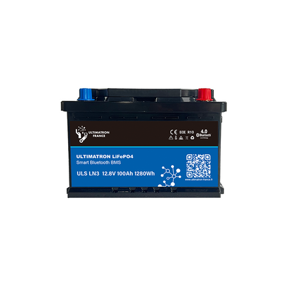 ULTIMATRON ULS-12-100-LN3 LiFePO4 Untersitz-Batterie 12,8 V 100 Ah mit Bluetooth & Smart BMS