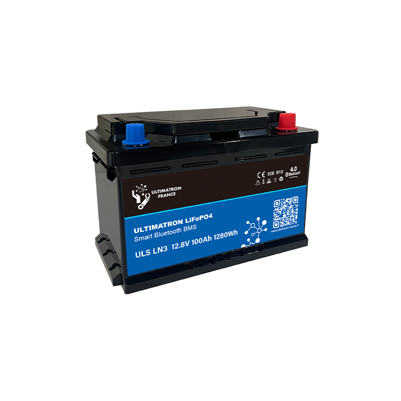 ULTIMATRON ULS-12-100-LN3 LiFePO4 Untersitz-Batterie 12,8 V 100 Ah mit Bluetooth & Smart BMS