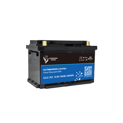 ULTIMATRON ULS-12-100-LN3 LiFePO4 Untersitz-Batterie 12,8 V 100 Ah mit Bluetooth & Smart BMS
