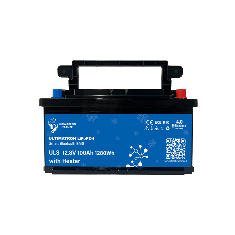 ULTIMATRON ULS-12-100H LiFePO4 Untersitz-Batterie 12,8 V 100 Ah mit Bluetooth & Smart BMS mit Heizung