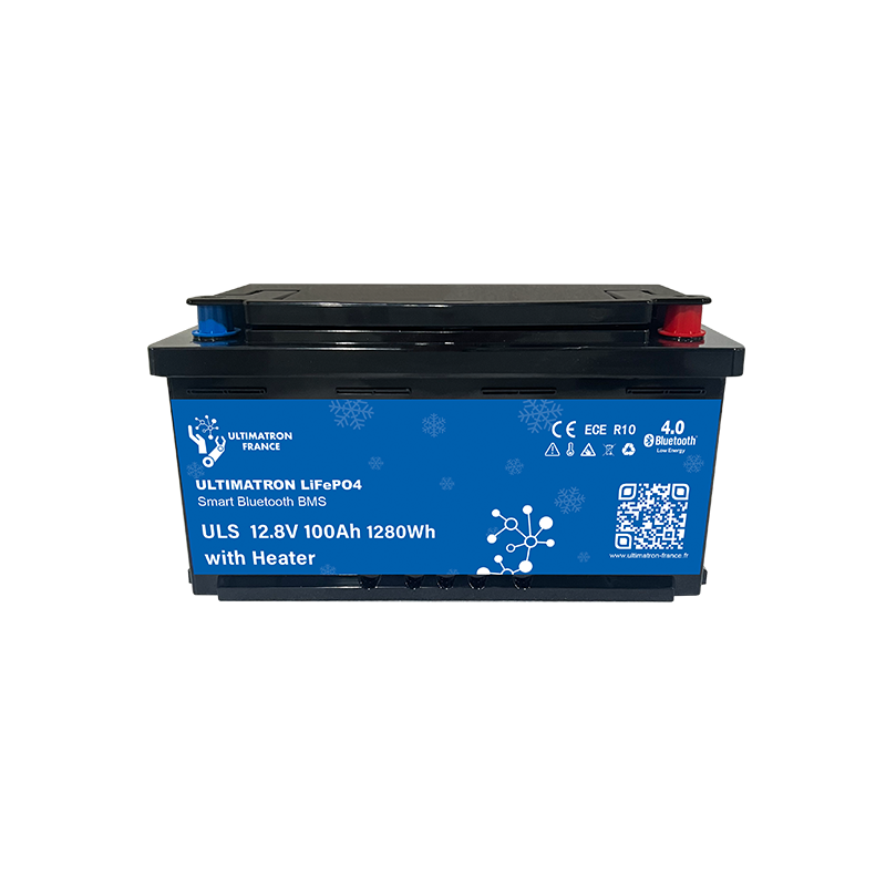 ULTIMATRON ULS-12-100H LiFePO4 Untersitz-Batterie 12,8 V 100 Ah mit Bluetooth & Smart BMS mit Heizung