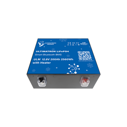 ULTIMATRON ULM-12-200 LiFePO4 Untersitz-Batterie 12,8 V 200 Ah mit Bluetooth & Smart BMS