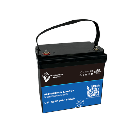 ULTIMATRON UBL-12-50 LiFePO4 Batterie 12,8 V 50 Ah mit Bluetooth & Smart BMS