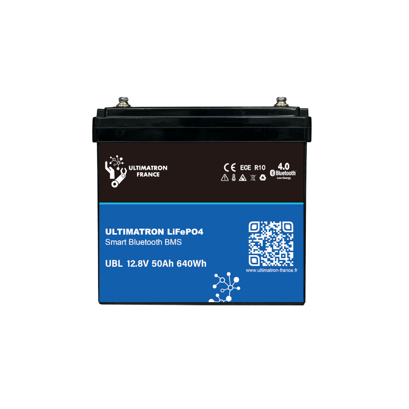 ULTIMATRON UBL-12-50 LiFePO4 Batterie 12,8 V 50 Ah mit Bluetooth & Smart BMS