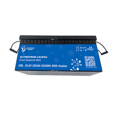 ULTIMATRON UBL-24-200H LiFePO4 Batterie 25,6 V 200 Ah mit Bluetooth & Smart BMS mit Heizung