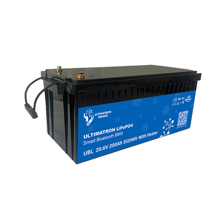 ULTIMATRON UBL-24-200H LiFePO4 Batterie 25,6 V 200 Ah mit Bluetooth & Smart BMS mit Heizung