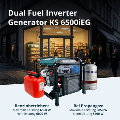 Inverter Generator KS 6500iEG (Benzin/Gas) – Ansicht 2
