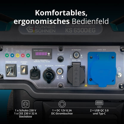 Inverter Generator KS 6500iEG (Benzin/Gas) – Ansicht 7