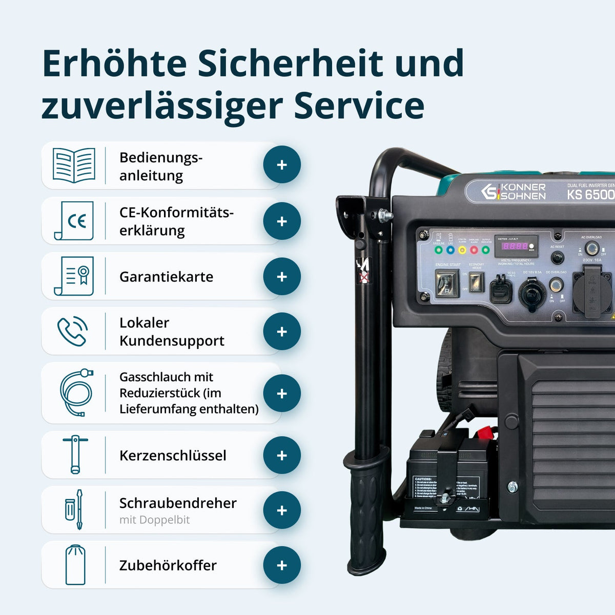 Inverter Generator KS 6500iEG (Benzin/Gas) – Ansicht 9
