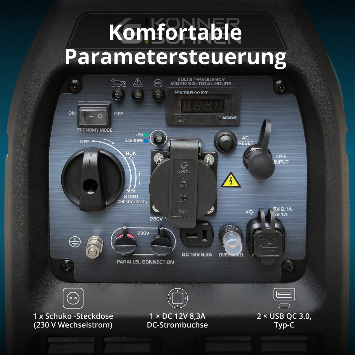 LPG/Benzin-Inverter-Generator KS 3100iG S – Ansicht 8