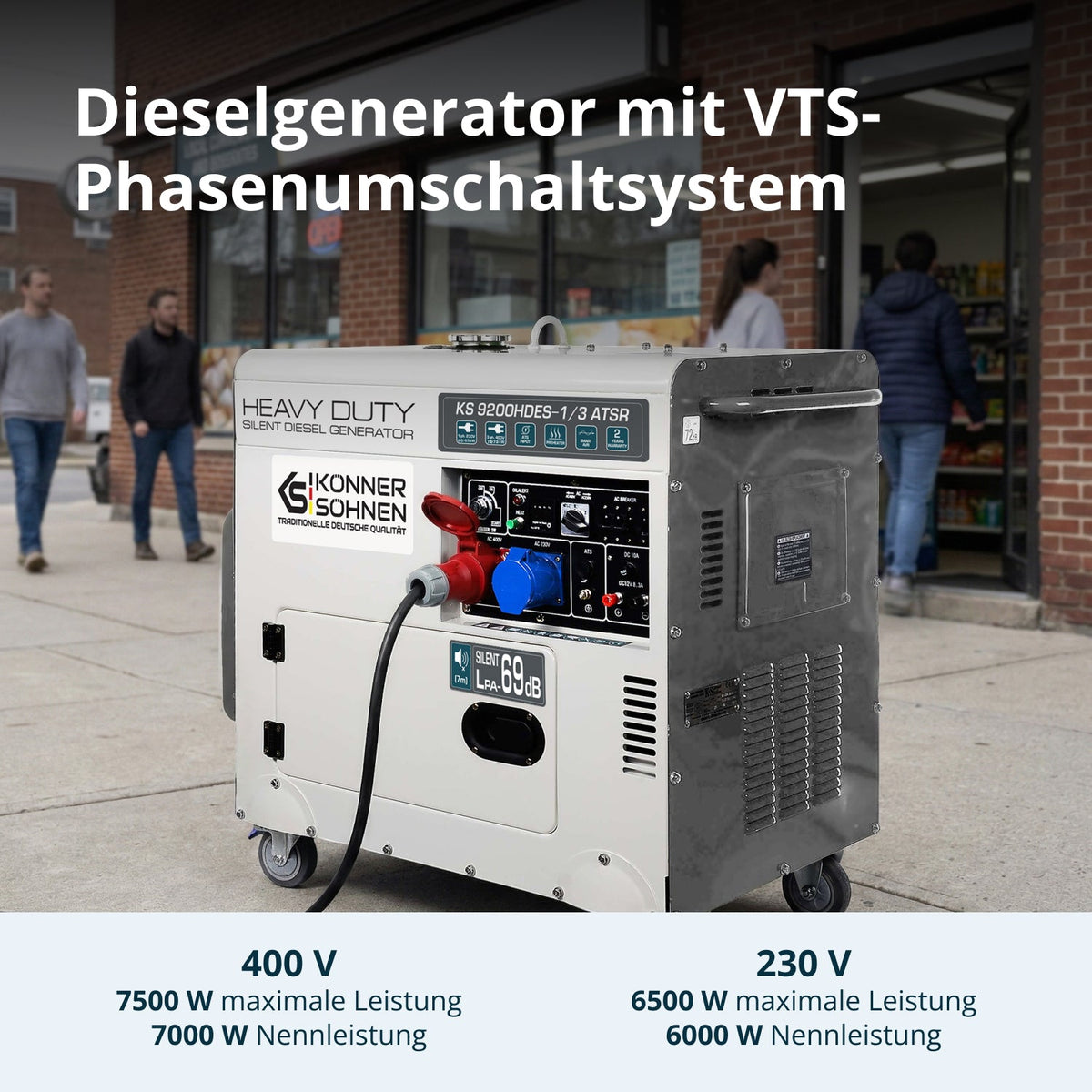 Diesel-Generator "Könner & Söhnen" KS 9200HDES-1/3 ATSR (EURO V) – Ansicht 2