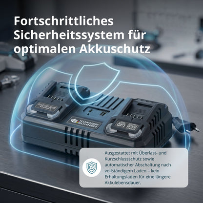 Doppel-Ladegerät für Akkus 20V KS C35A-2 – Ansicht 7