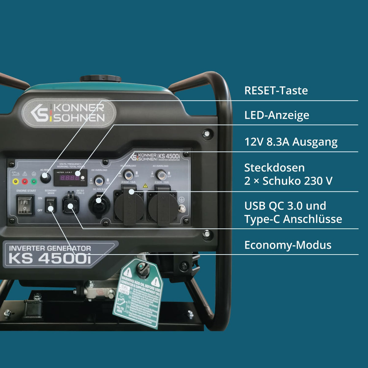 Inverter-Generator KS 4500i – Ansicht 4