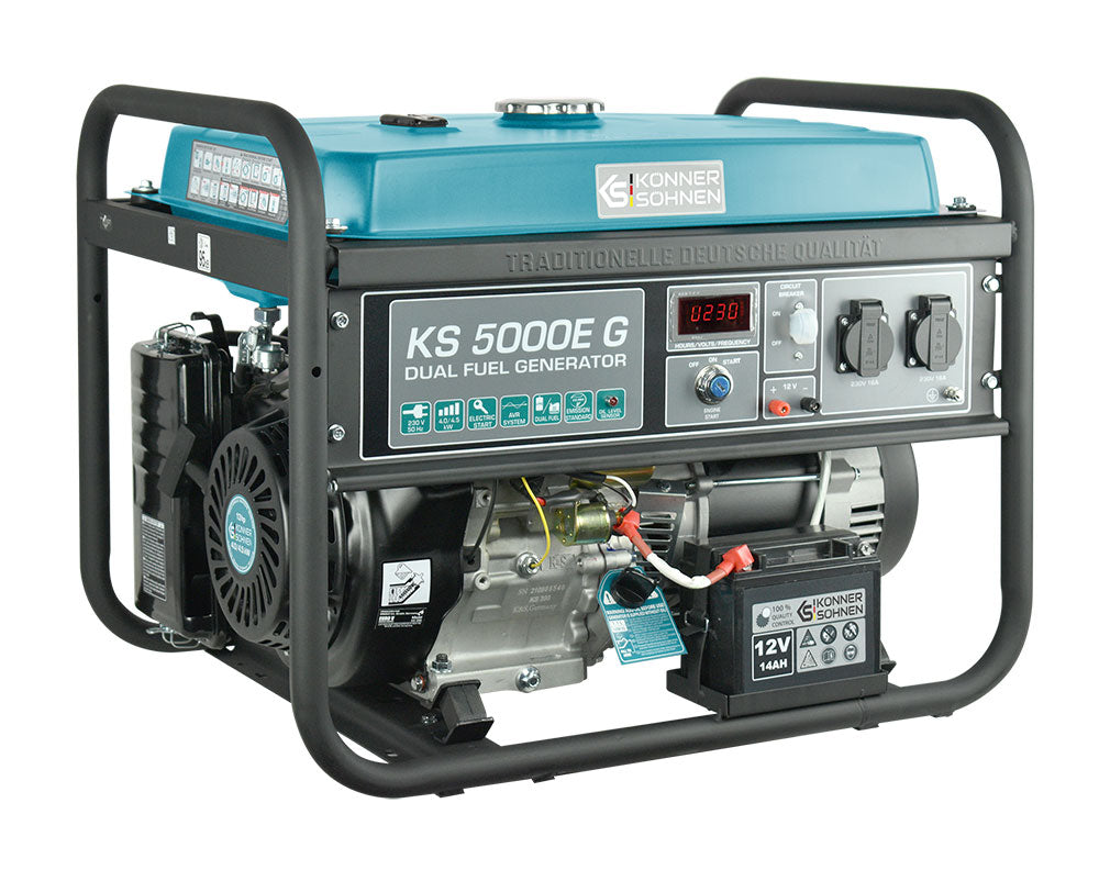 LPG/Benzin-Generator "Könner & Söhnen" KS 5000E G – Ansicht 3