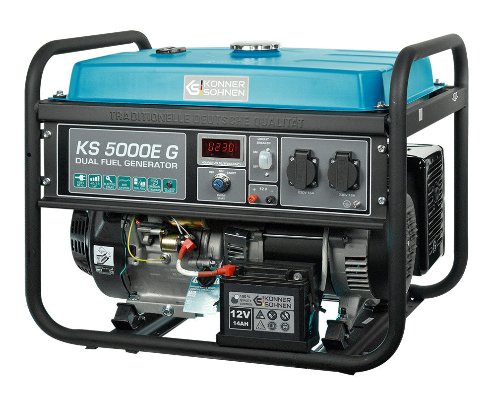 LPG/Benzin-Generator "Könner & Söhnen" KS 5000E G – Ansicht 4