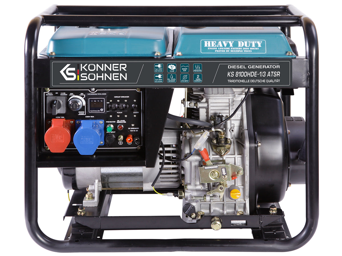 Diesel-Generator "Könner & Söhnen" KS 8100HDE-1/3 ATSR (EURO V) – KS 8100HDE-1/3 ATSR