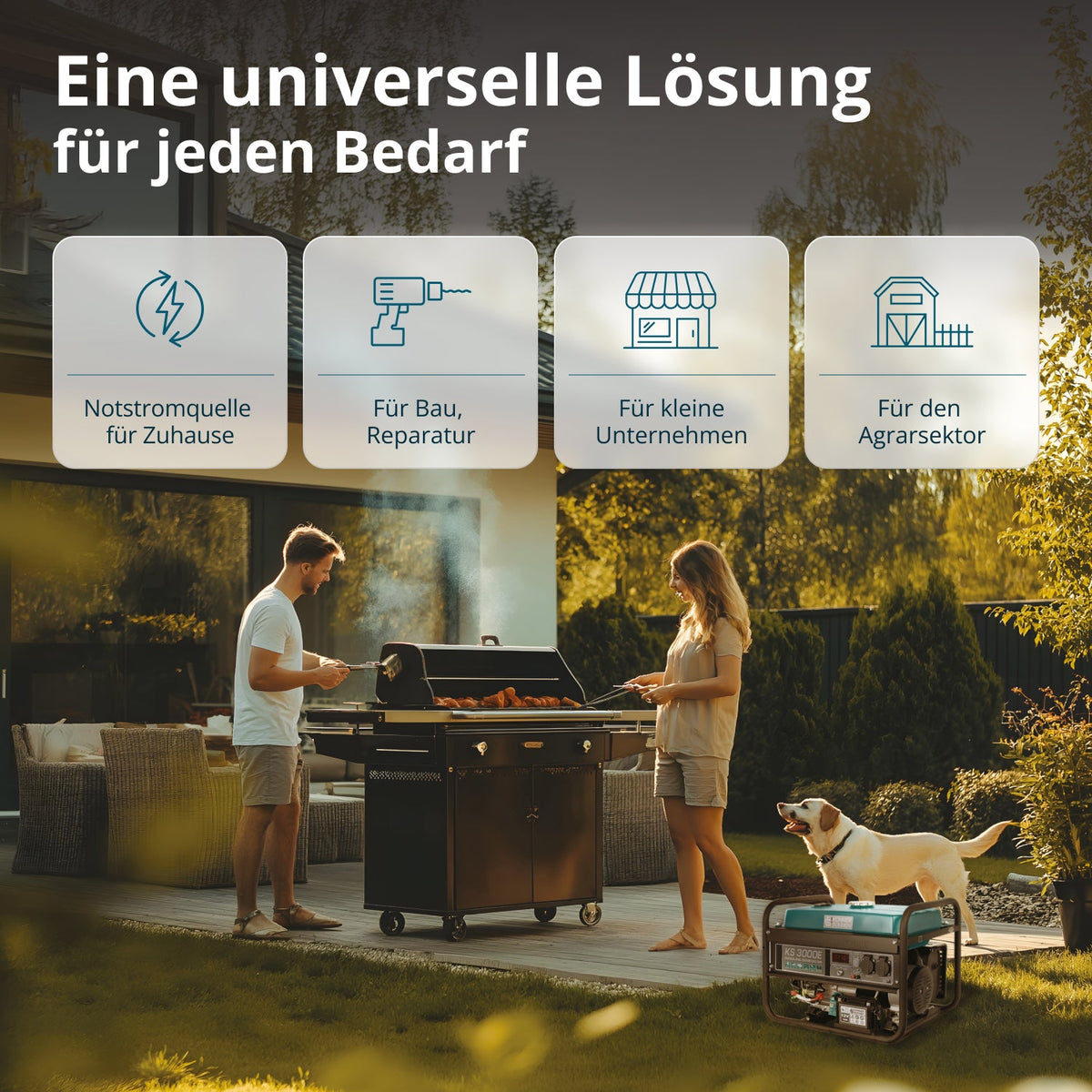 Benzin-Generator "Könner & Söhnen" KS 3000E – Ansicht 5