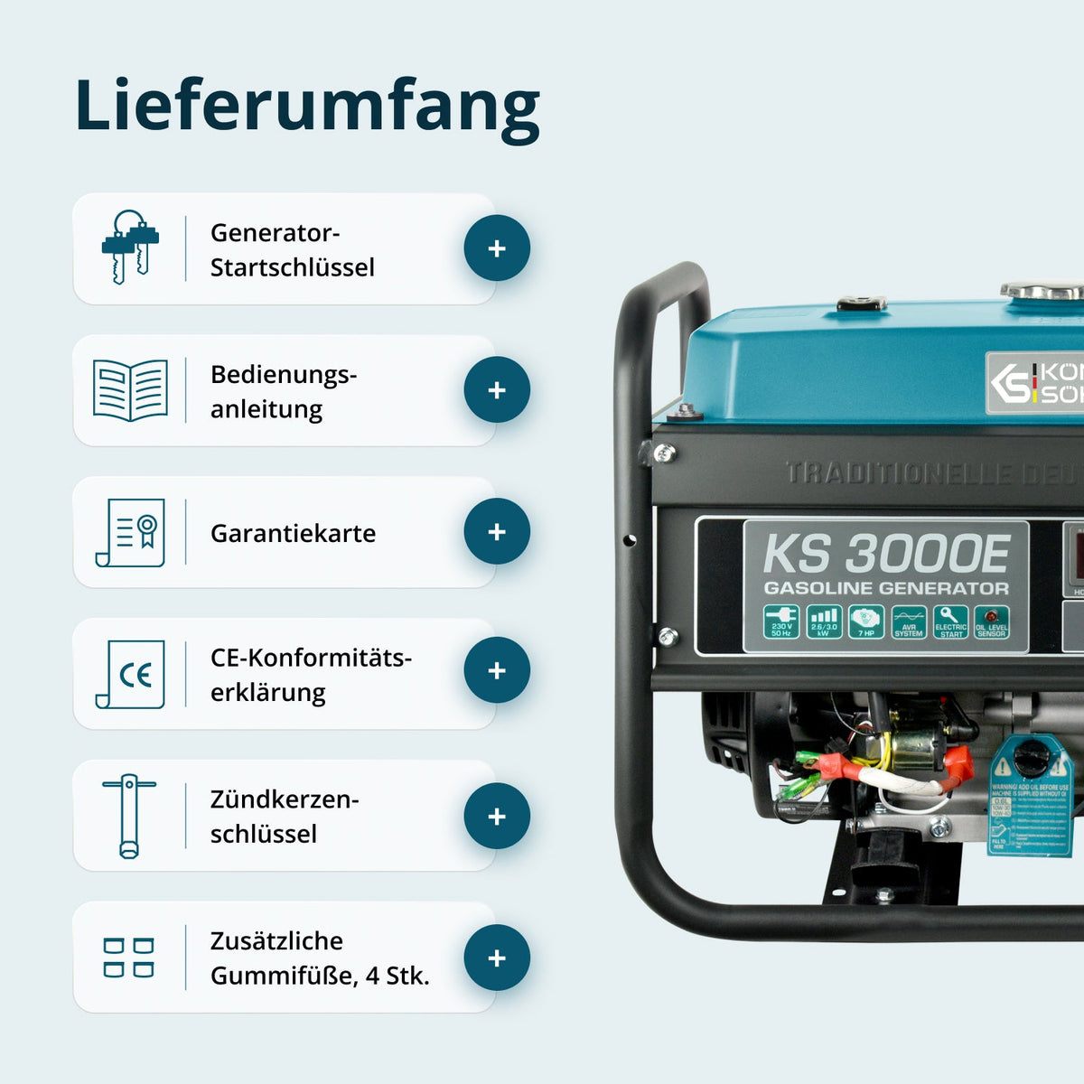 Benzin-Generator "Könner & Söhnen" KS 3000E – Ansicht 7
